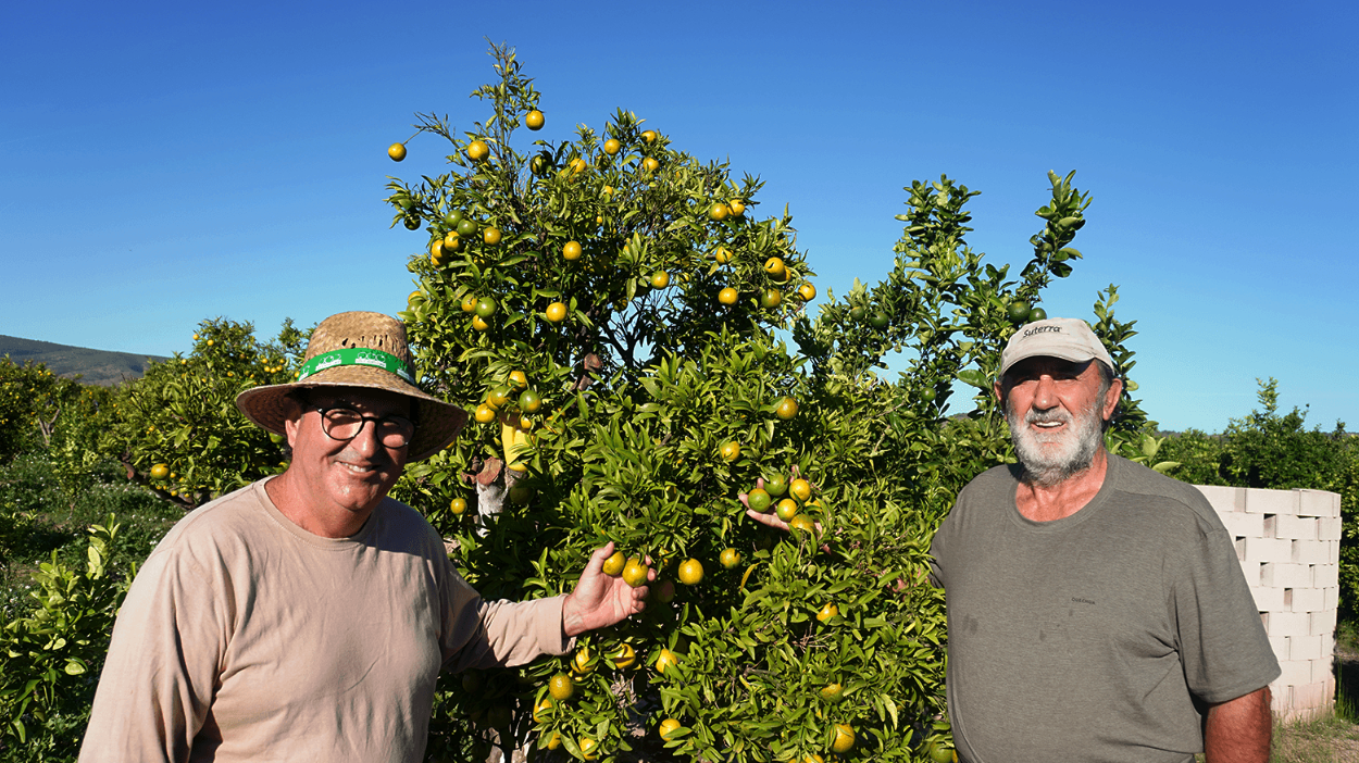 Eduardo y Antonio agricultores de Campos del Abuelo